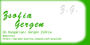 zsofia gergen business card